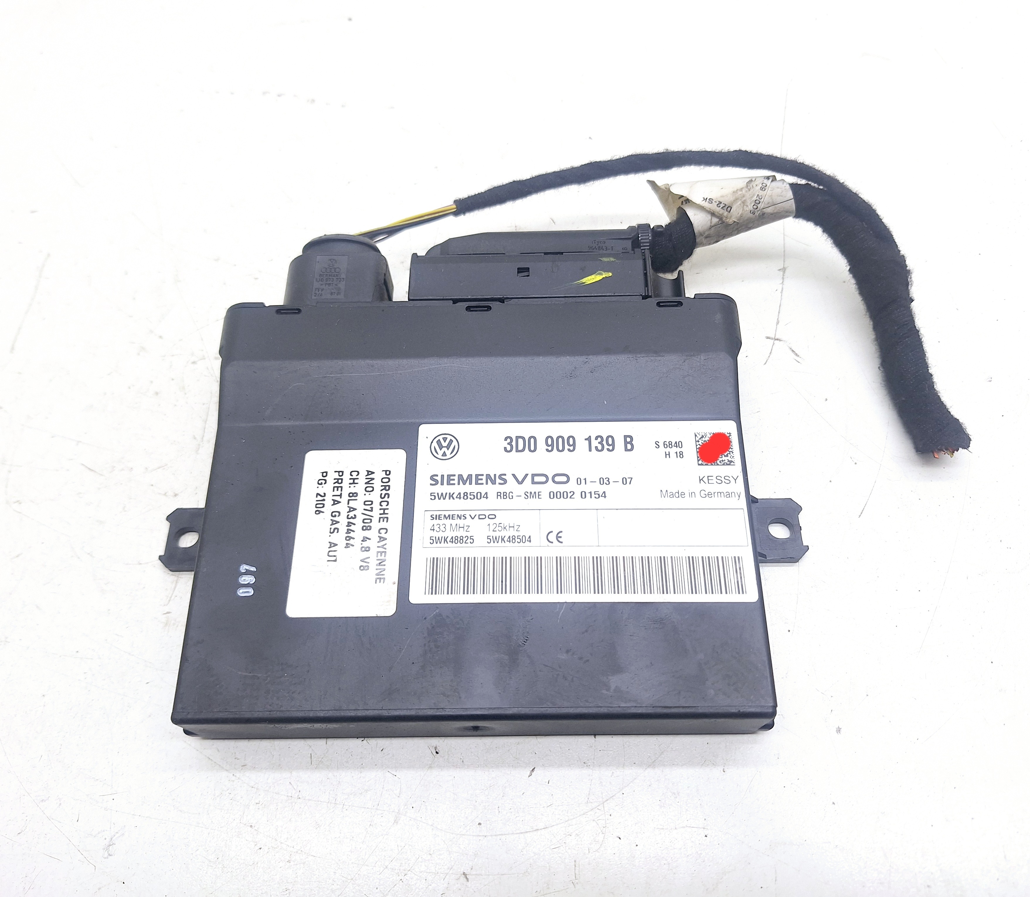 Módulo Conforto Porsche Cayenne 4.8 V8 2008 Nº3d0909139b