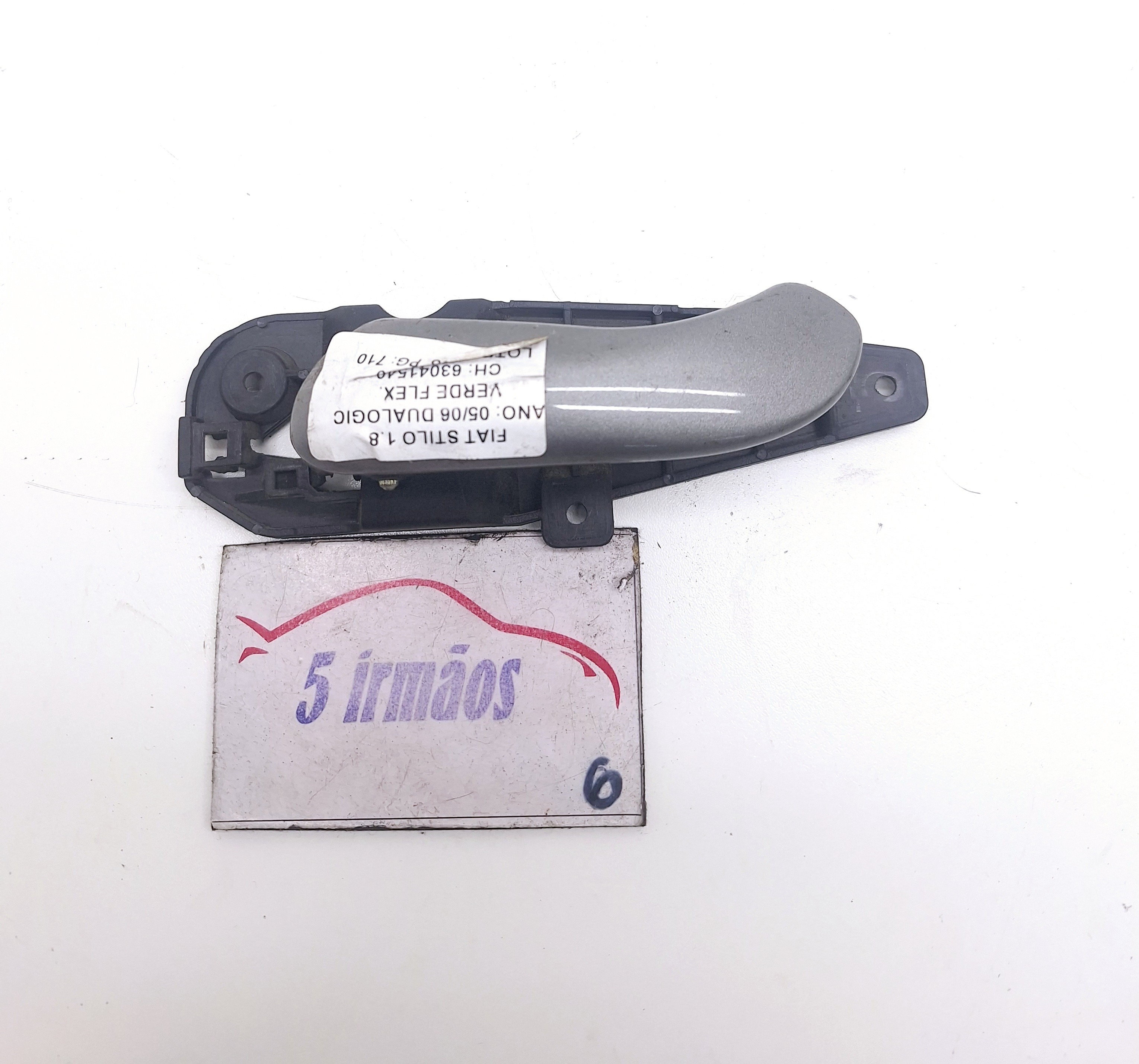 Maçaneta Interna Fiat Stilo 1.8 2005 2006 Prateado Traseira