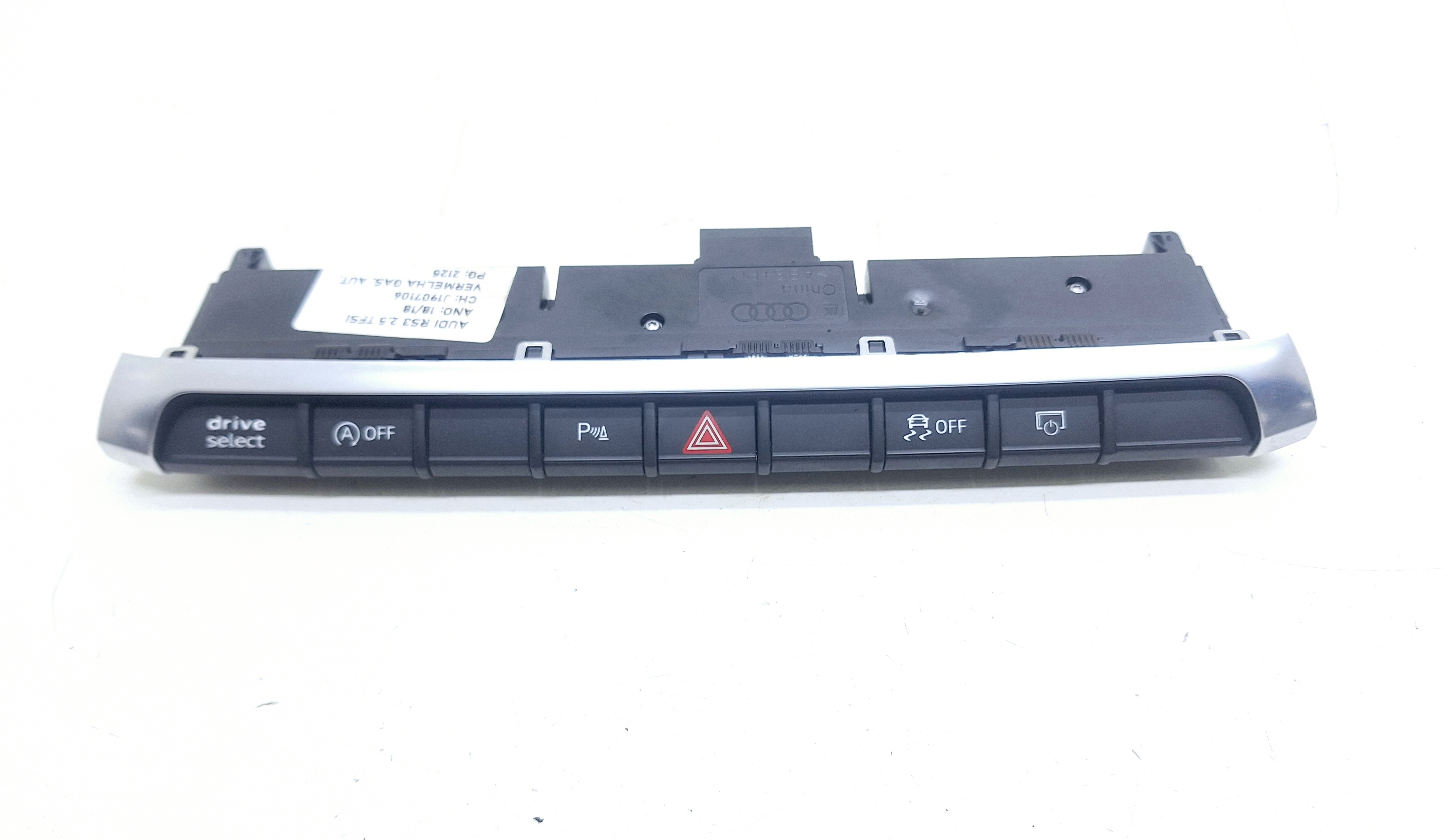 Comando Pisca Alerta / Painel Rs3 Tfsi 2.5 Sedan 2018 Preto