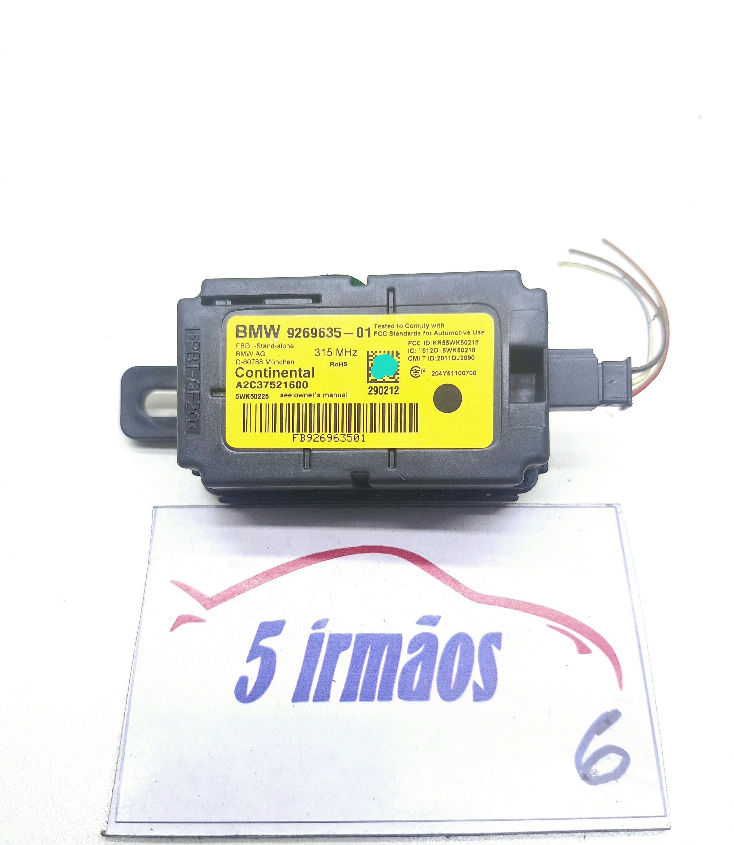 Módulo Sensor Alarme Bmw 125 2.0 Turbo 2013 Nº926963501