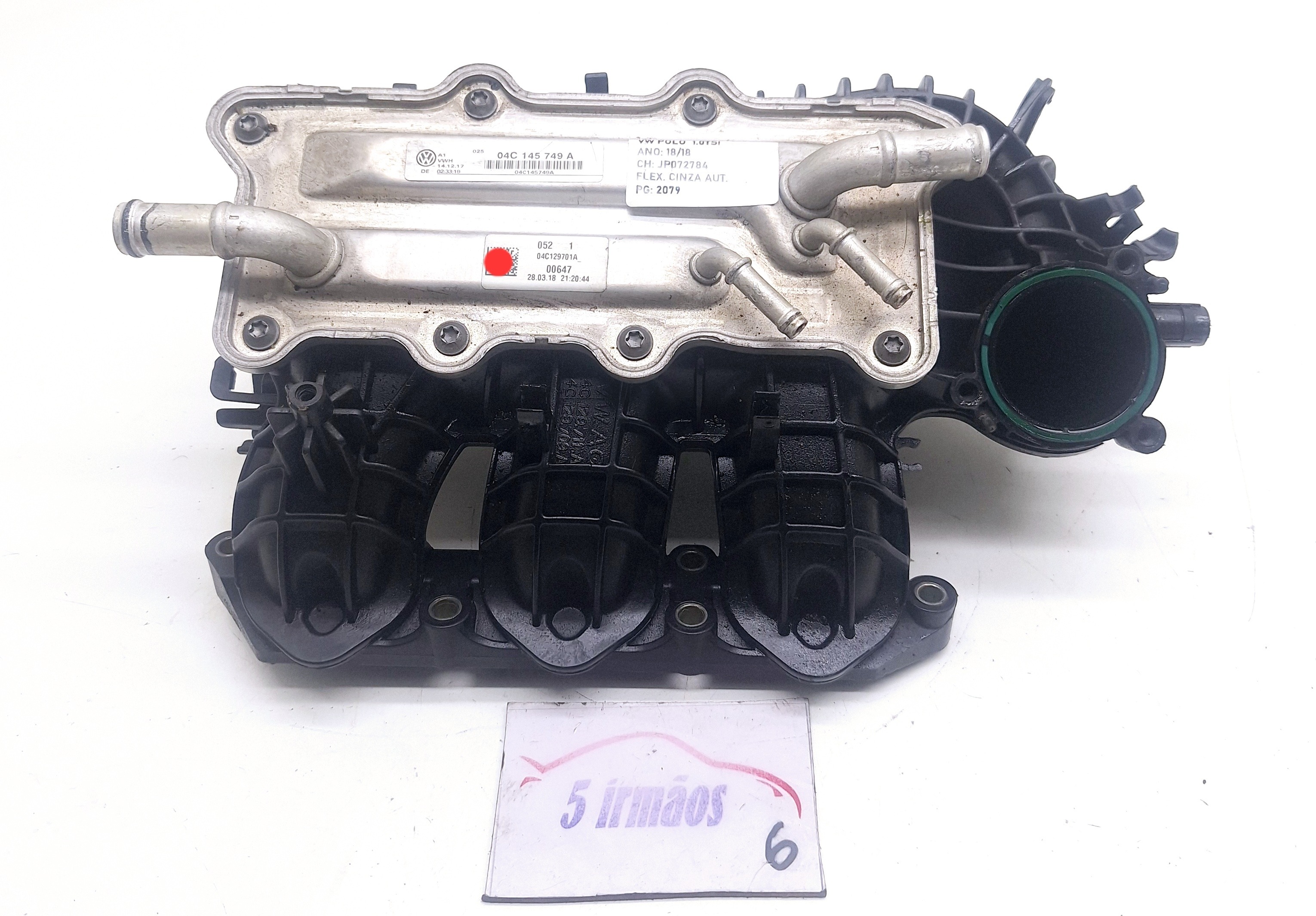 Coletor Admissão Vw Polo/ Virtus Tsi 1.0 2018 Nº04c129711