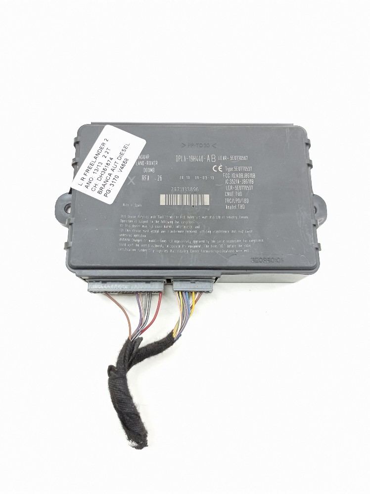 Módulo Keyless Land Rover Freelander 2 2.2 2013 Dpla19h440ab