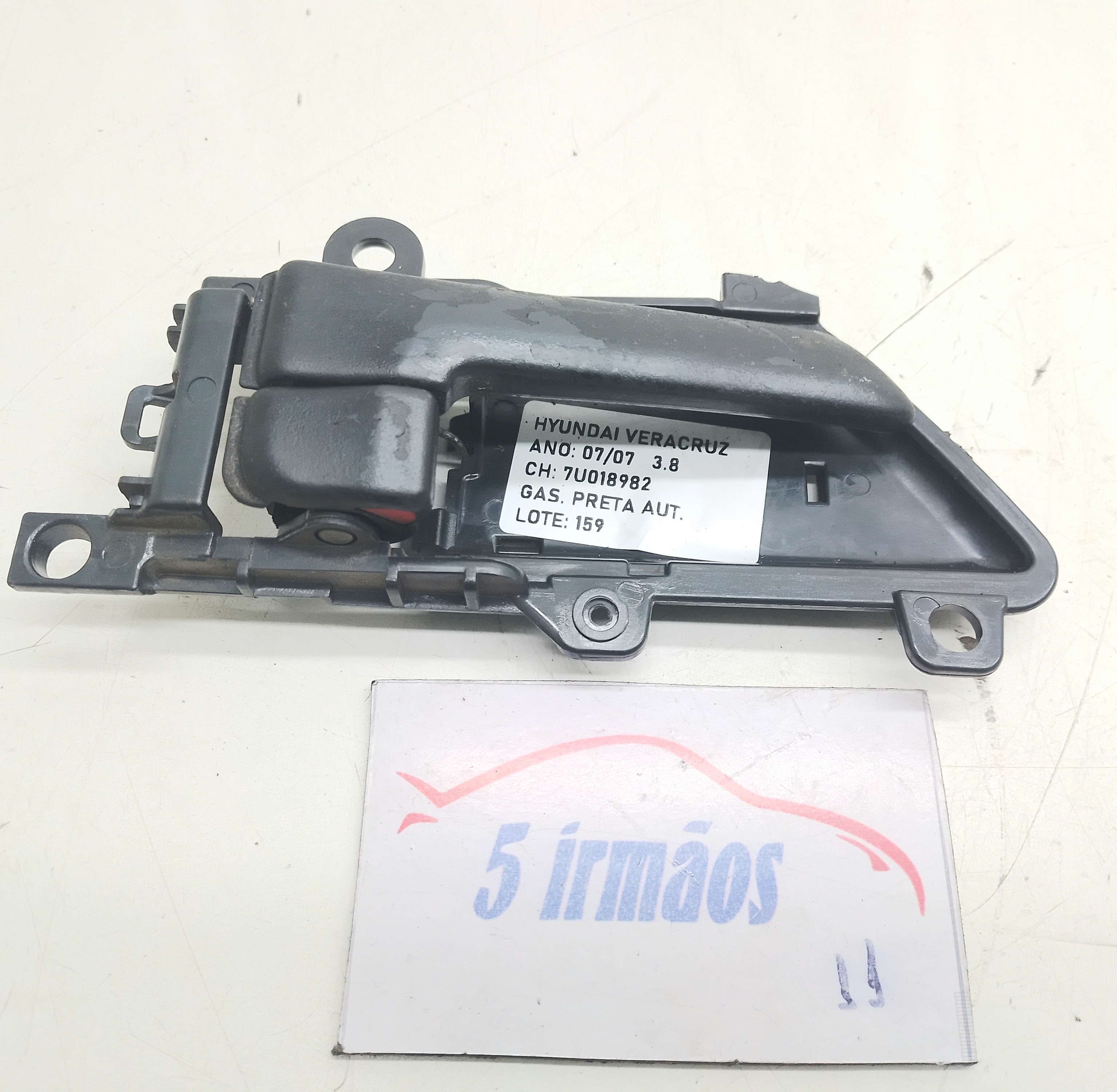 Maçaneta Interna Dianteira Direita Hyundai Veracruz 3.8 2007 Preto Dianteira