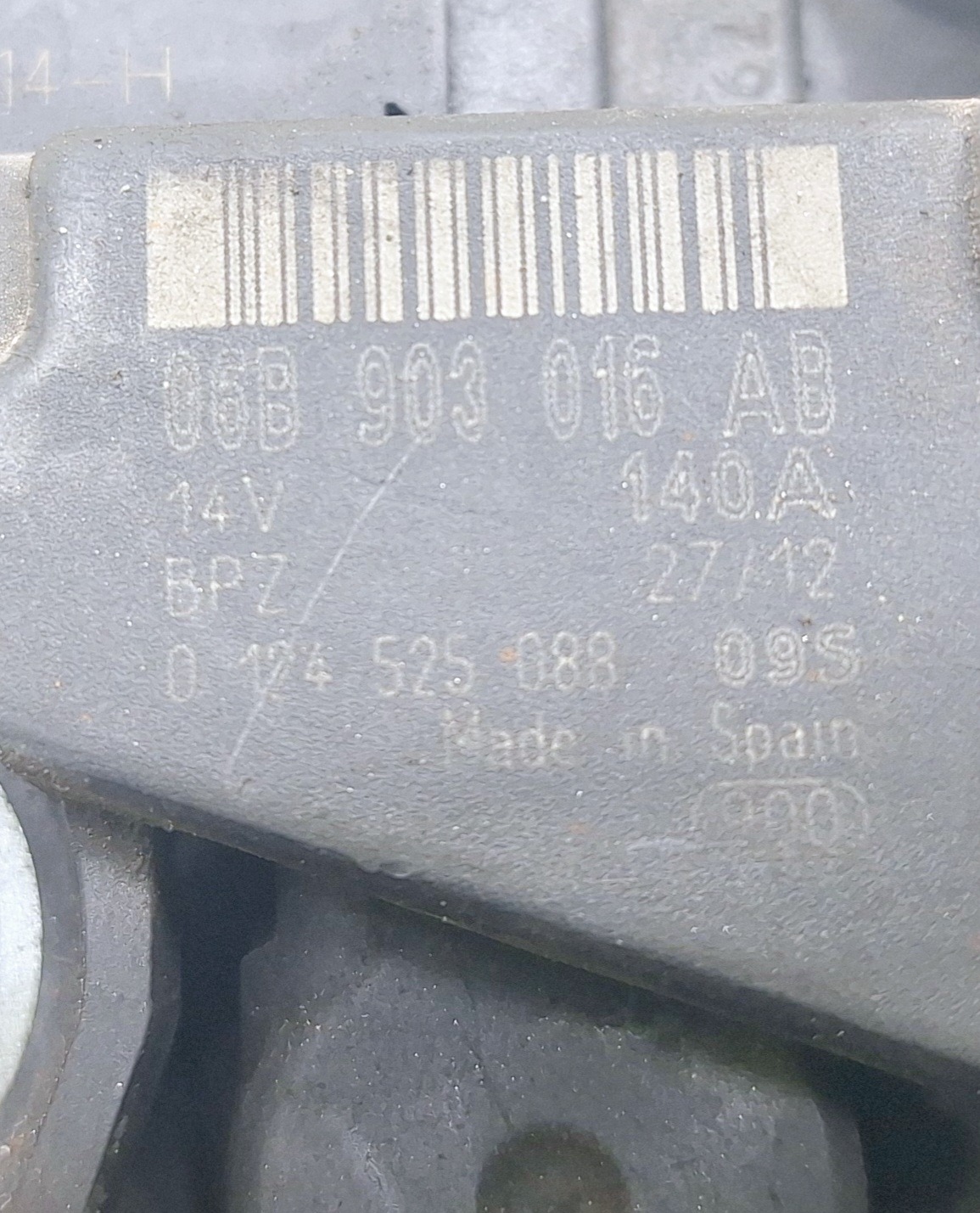Alternador Vw Tiguan Tsi 2.0 2011/ 2012 Nº06b903016ab