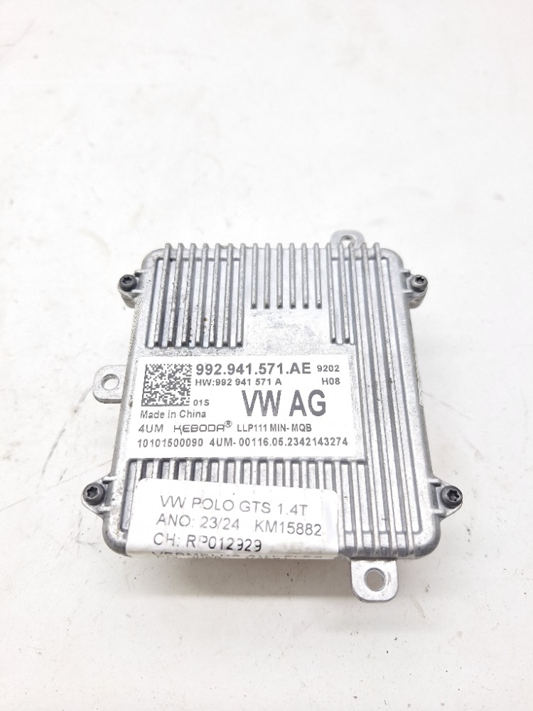 Módulo Reator Farol Esquerdo Vw Polo Gts 1.4 2024 992941571a