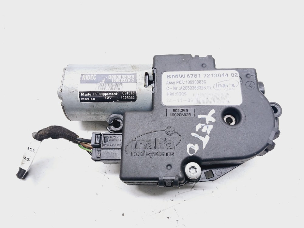 Motor Teto Solar Bmw X1 2.0 2009 2010 6761721304402