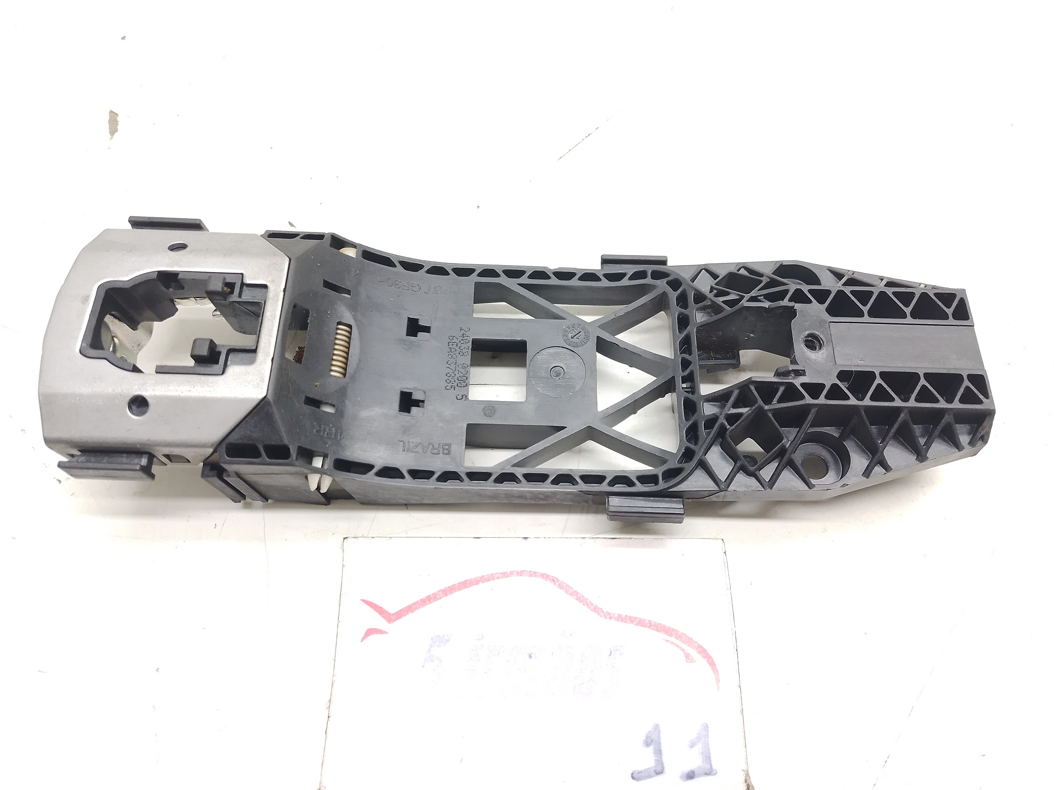Acabamento Maçaneta Dianteira Esquerda Vw Polo Msi 1.6 2018 Preto Dianteira