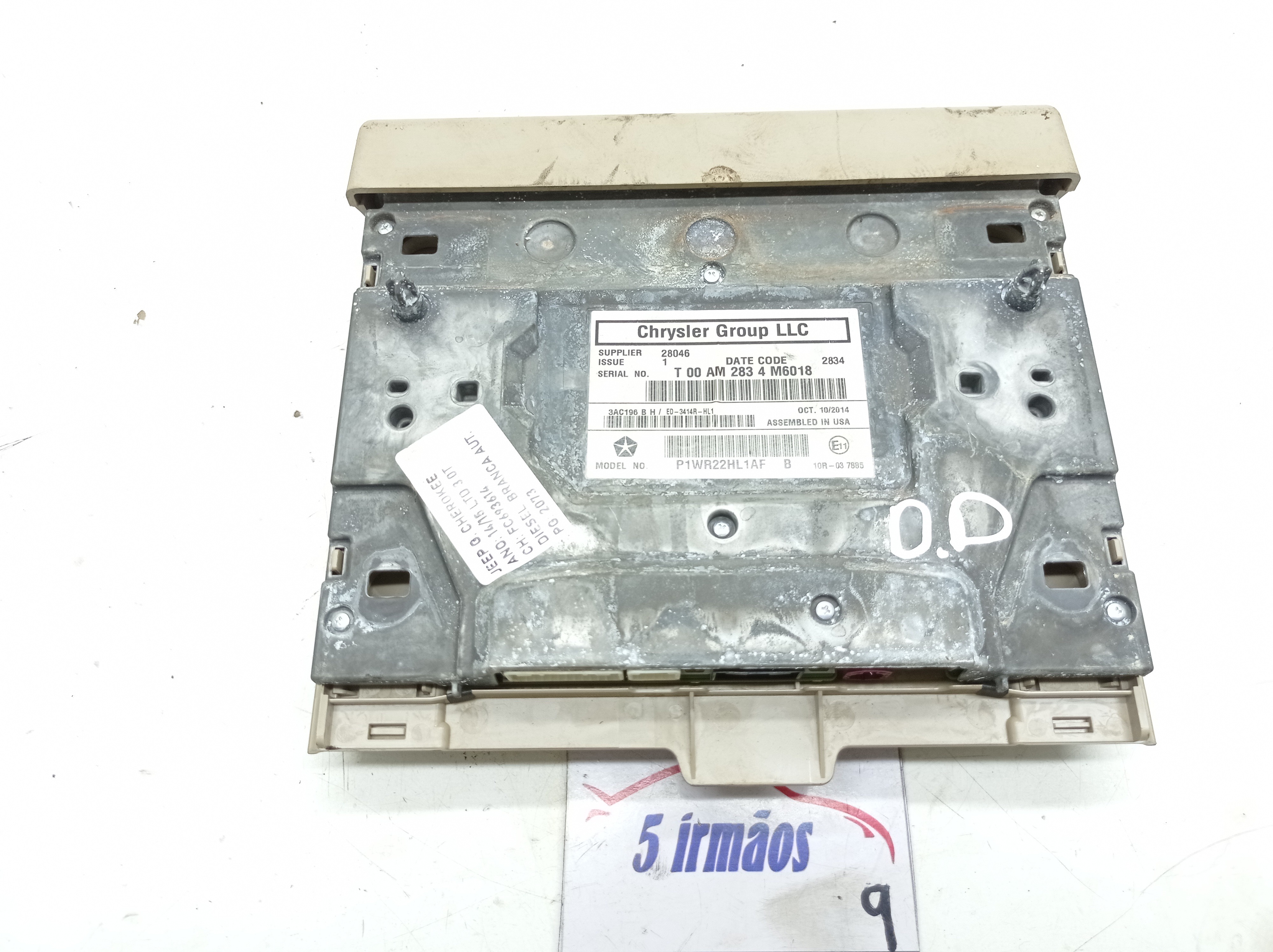 Tela Multimídia Banco Dianteiro Direito Jeep Cherokee 2015