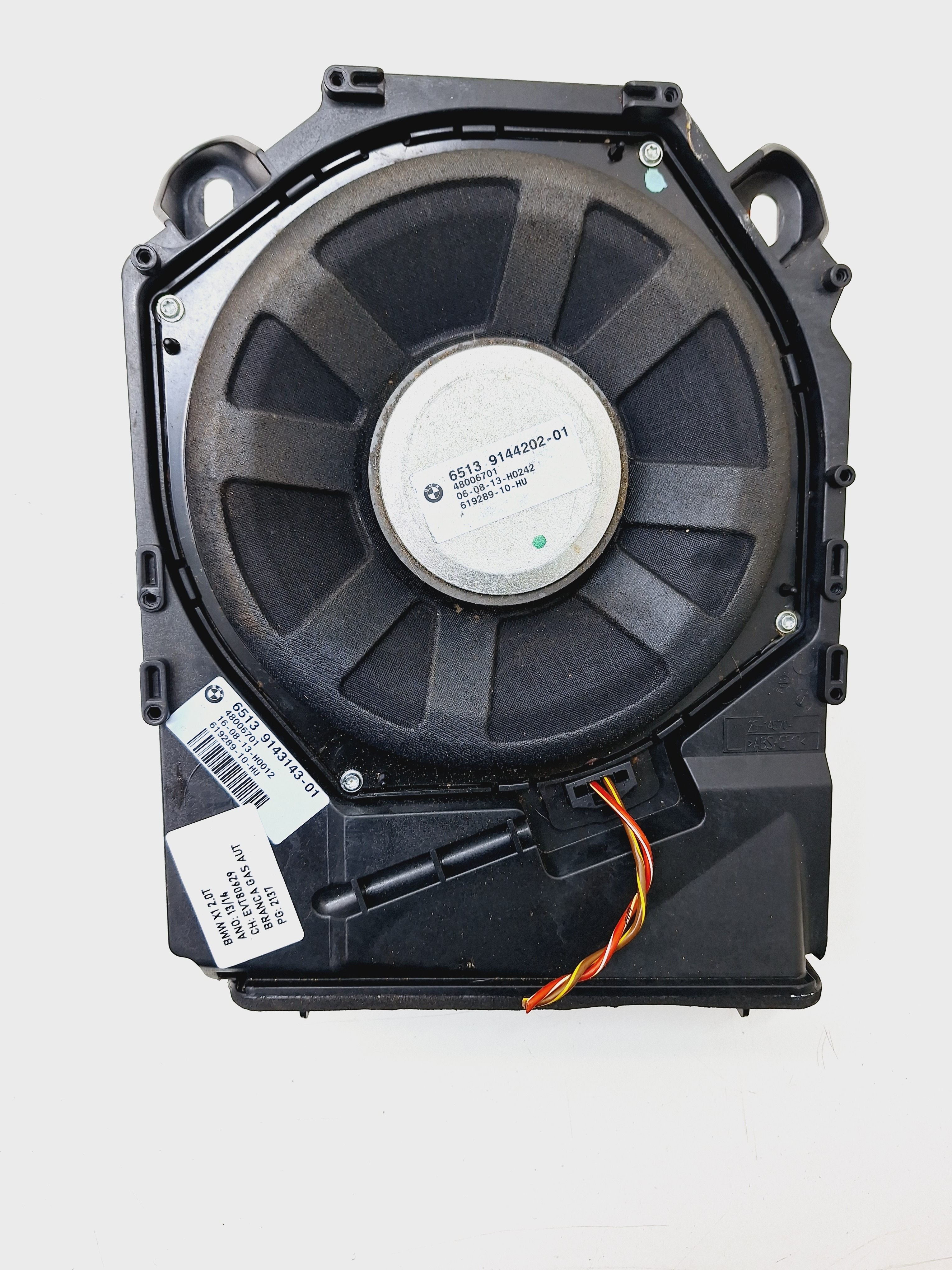 Alto Falante Subwoofer Bmw X1 2.0 2013 / 2014 Nº914314301 Preto