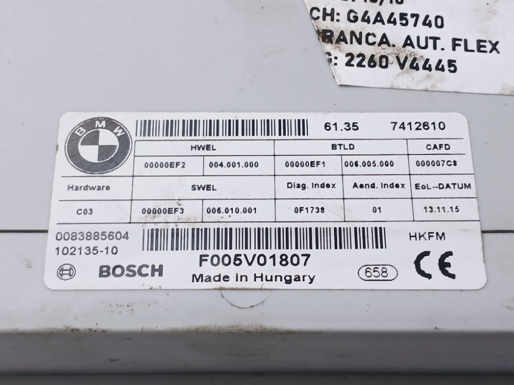 ６４６４ページ Módulo Porta Malas Bmw X1 2.0 Turbo 2016 2017 7412610 – 5 Irmãos