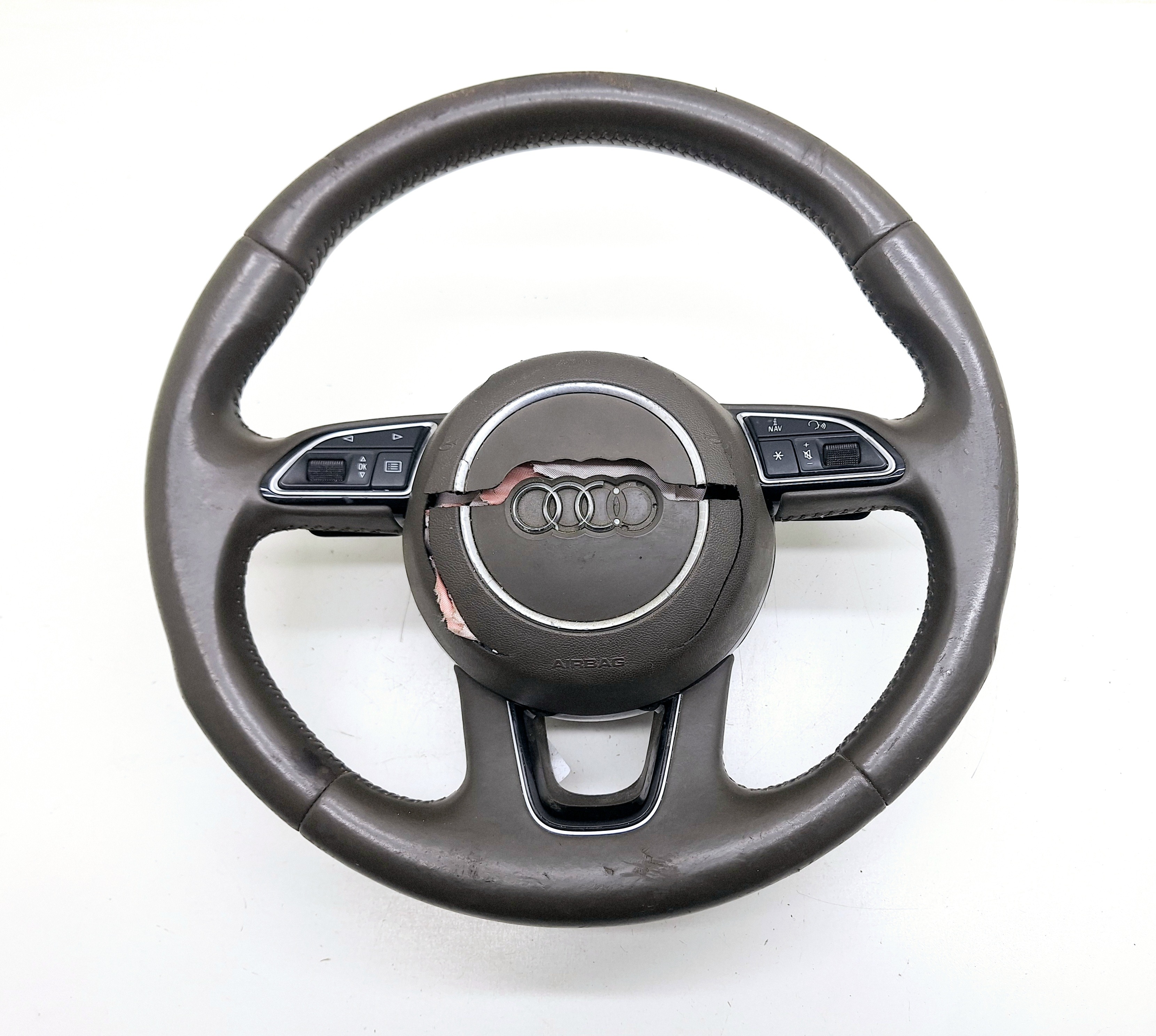 Volante Aro Direção Completo Audi Q3 Tfsi 2.0 2013/ 2014 Bege