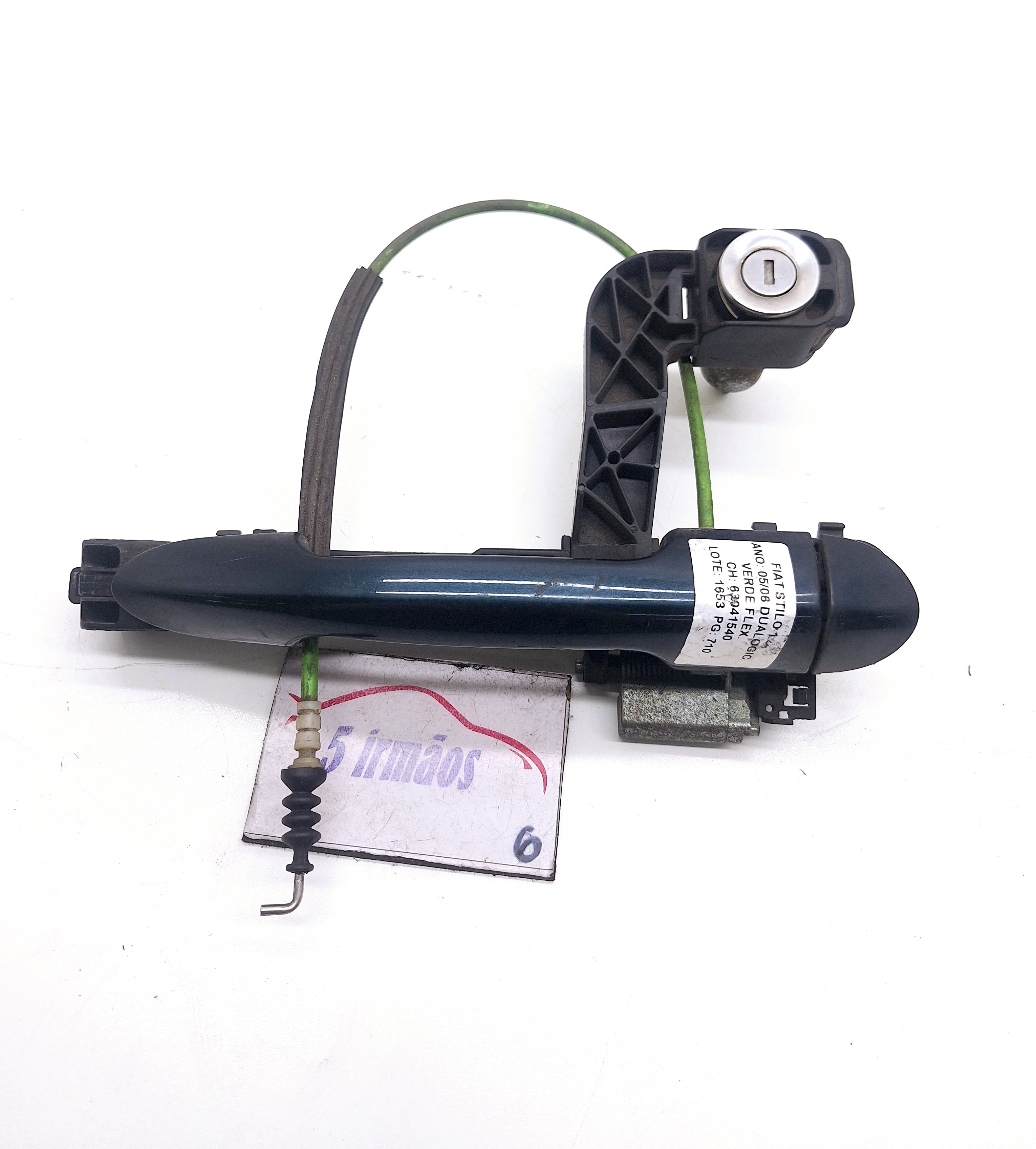 Maçaneta Externa Dianteira Direita Fiat Stilo 1.8 2005 2006 Preto Dianteira