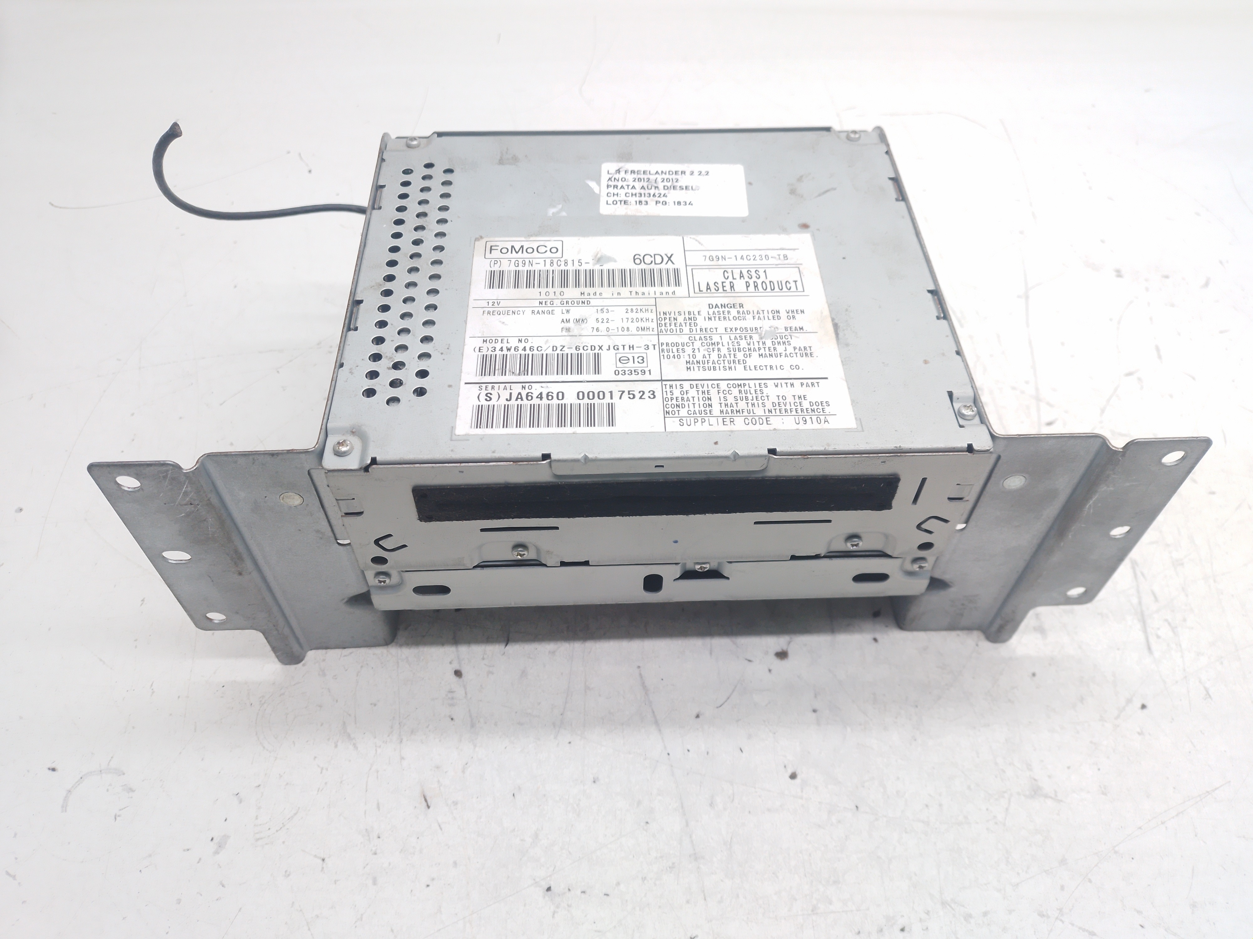 Módulo Rádio Cd Player Freelander 2011 2012 7g9n18c815ta