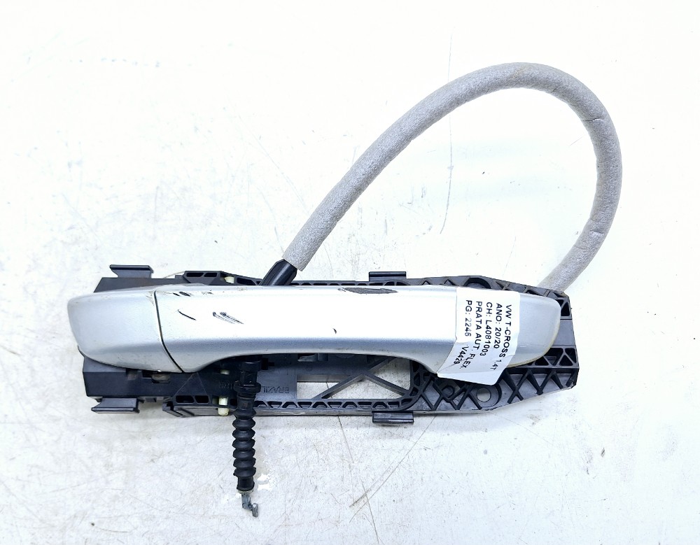 Maçaneta Externa Traseira Direita Vw Tcross Tsi 1.4 2020 Cinza Traseira