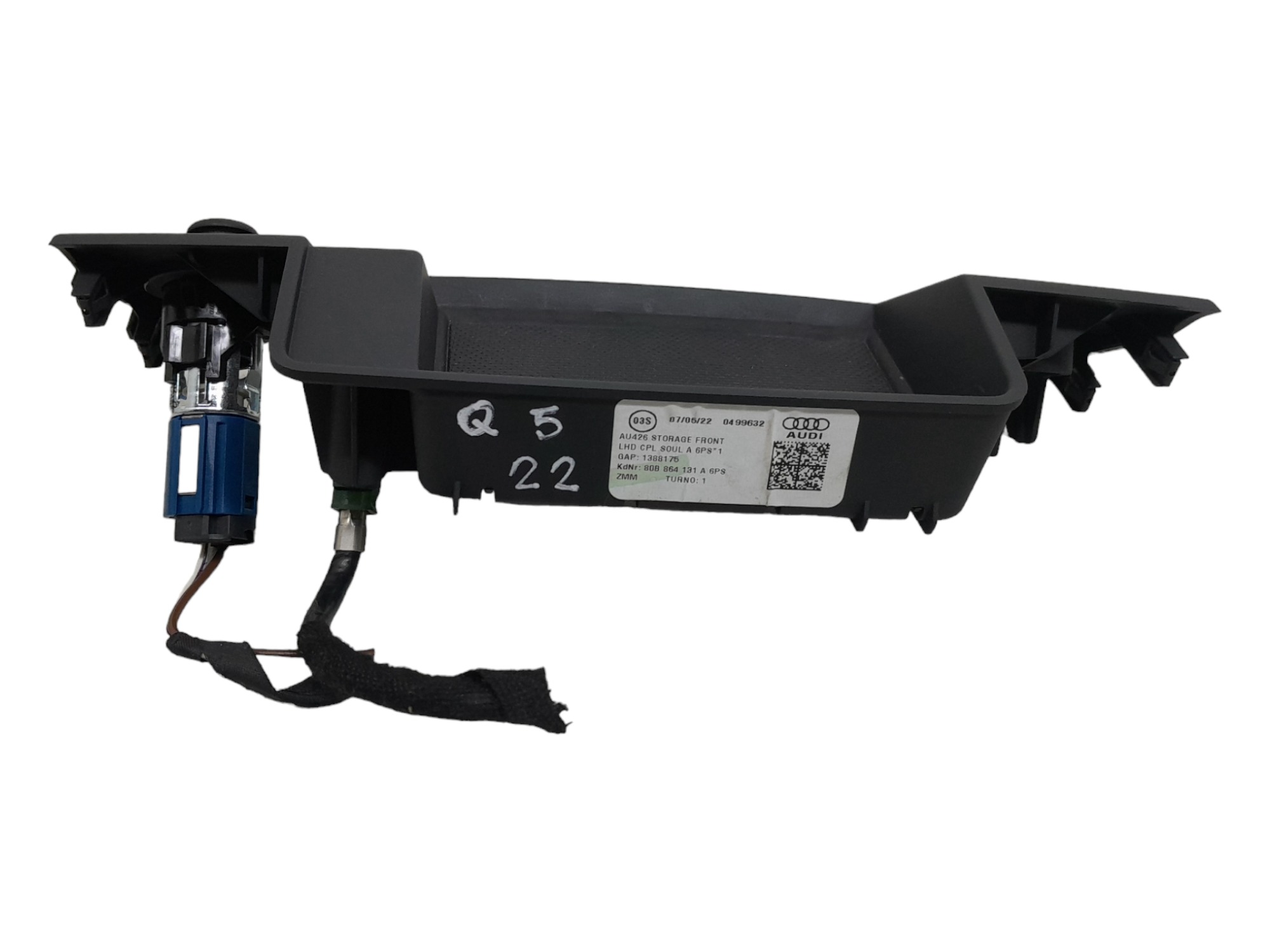 Moldura Tomada 12v E Entrada Usb Audi Q5 Tfsi 2022 – Preto 4