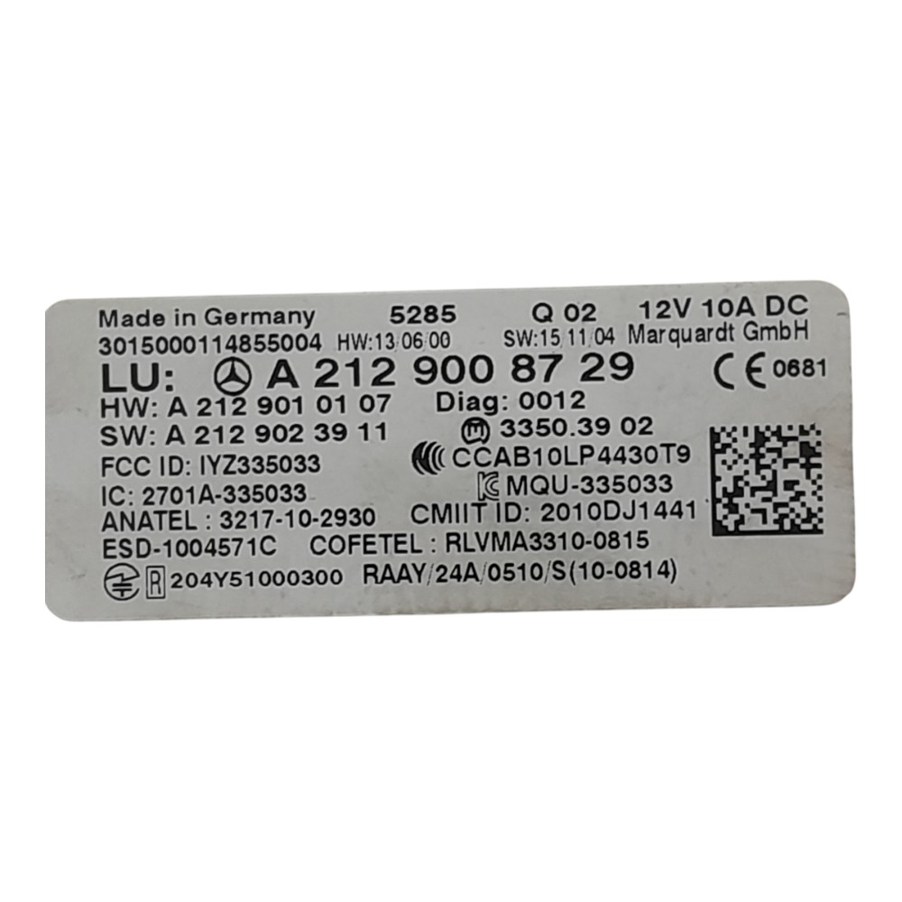 Modulo Keyless Mercedes Cla 250 2.0 16v Gas Aut 4×4 2015 4