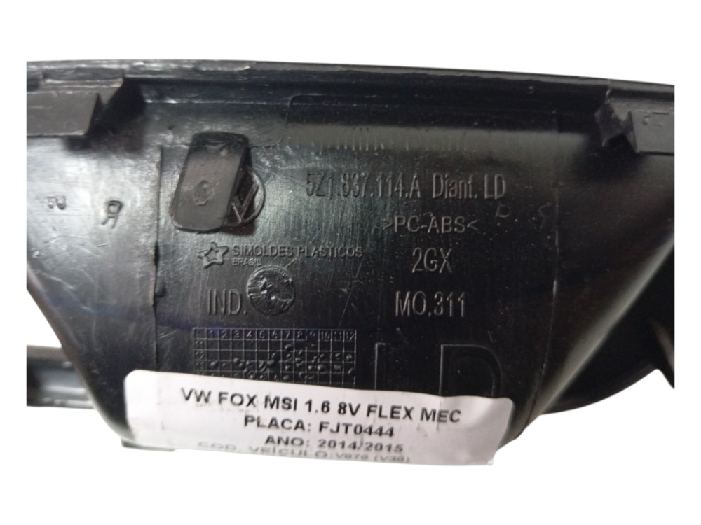 MOLDURA MAÇANETA DIANTEIRA DIREITA VOLKSWAGEN FOX 2015 8