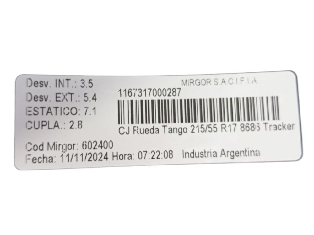 RODA FERRO CHEVROLET TRACKER ARO 17 2021 A 2025 8