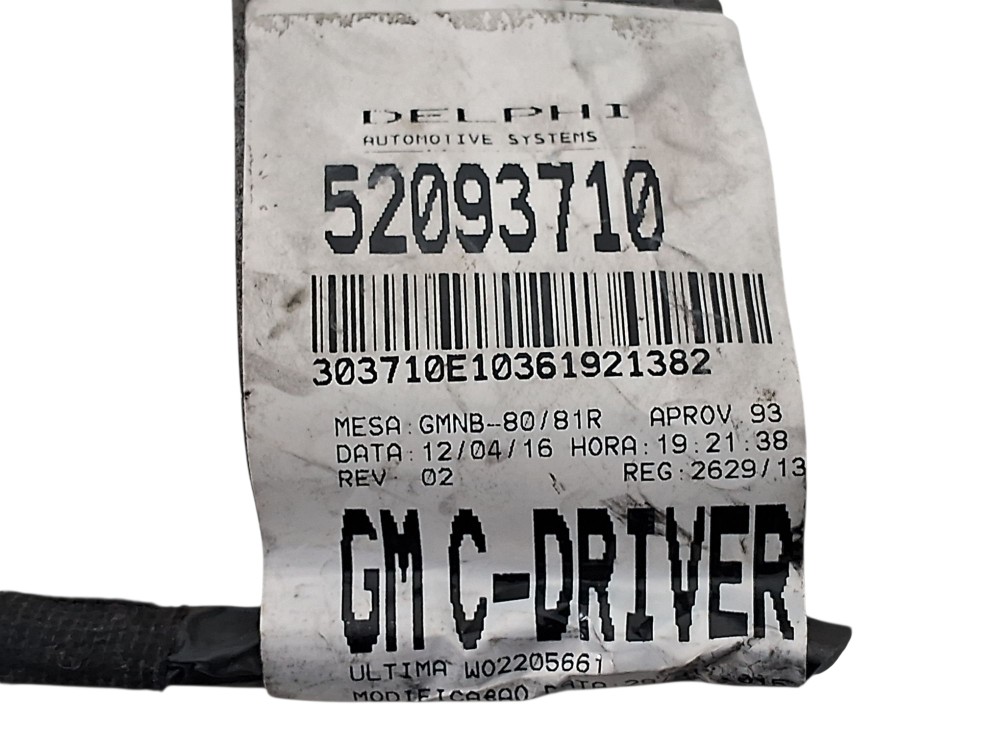 Chicote Porta Dianteira Direita Chevrolet Cobalt 2016 9