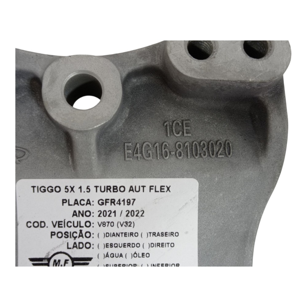 Suporte Compressor Ar Chery Tiggo 5x Txs 1.5 Turbo Aut 2022 5