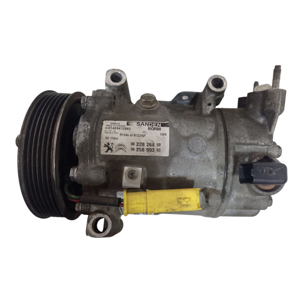 Compressor Ar Condicionado Peugeot 208 Griffe 1.6 Aut 2020 1