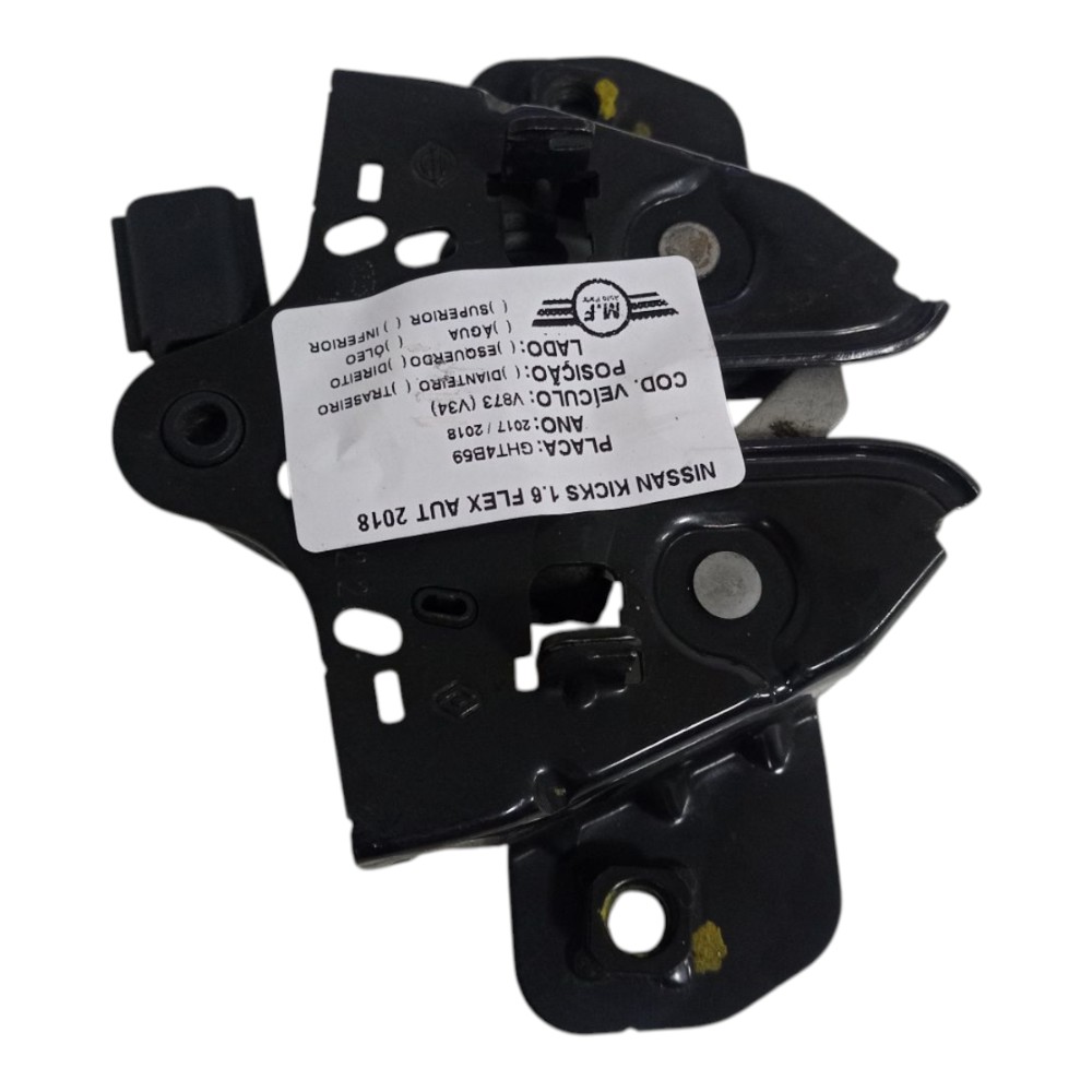 Fechadura Capo Nissan Kicks Sv 1.6 16v Flex Aut 2018 2
