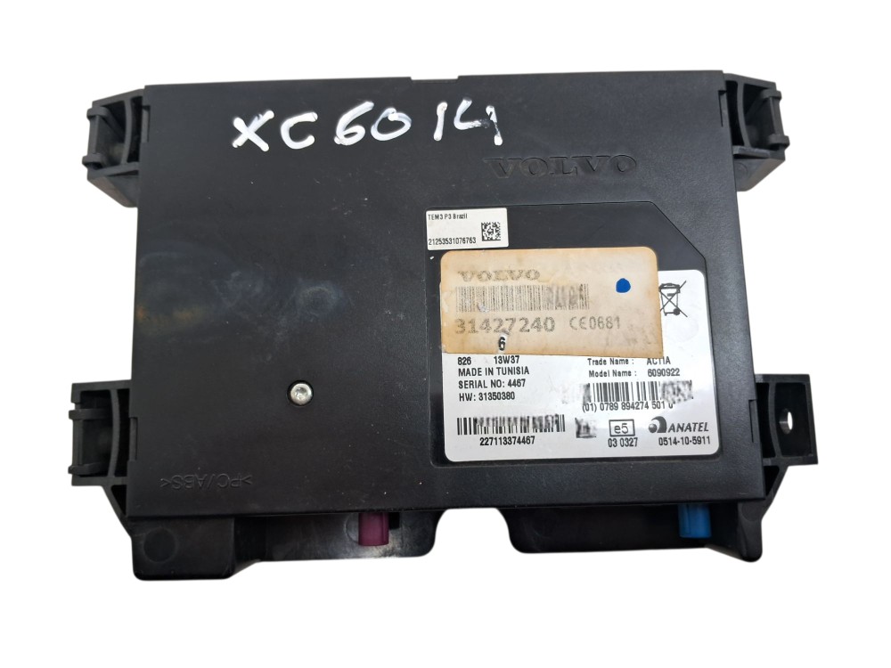 Modulo Multimidia Volvo Xc60 Top T6 3.0 6cc Turbo 2014 1