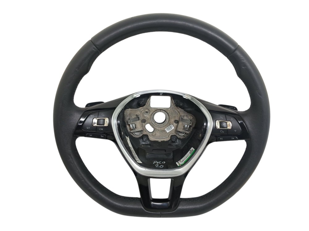Volante Com Controle Som Volkswagen Polo Highline 2020  Preto