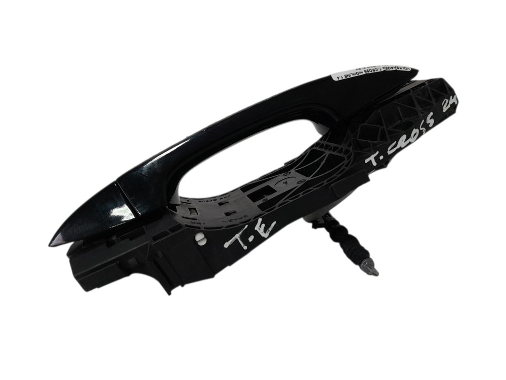 Macaneta Externa Porta Tras Esquerda Volkswagen Tcross 2024 Preto Traseira 2