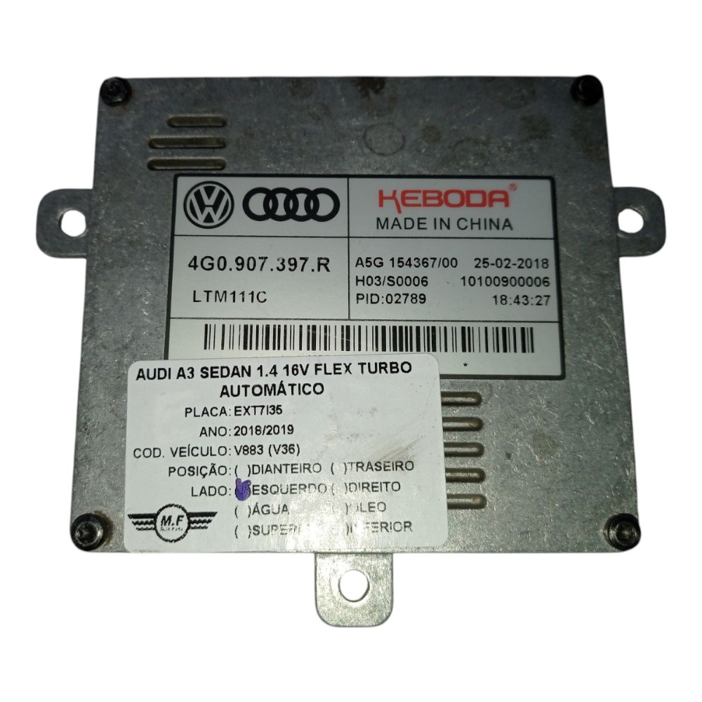 Módulo Reator Farol Xenon Esquerdo Audi A3 Sedan 1.4 2019 2