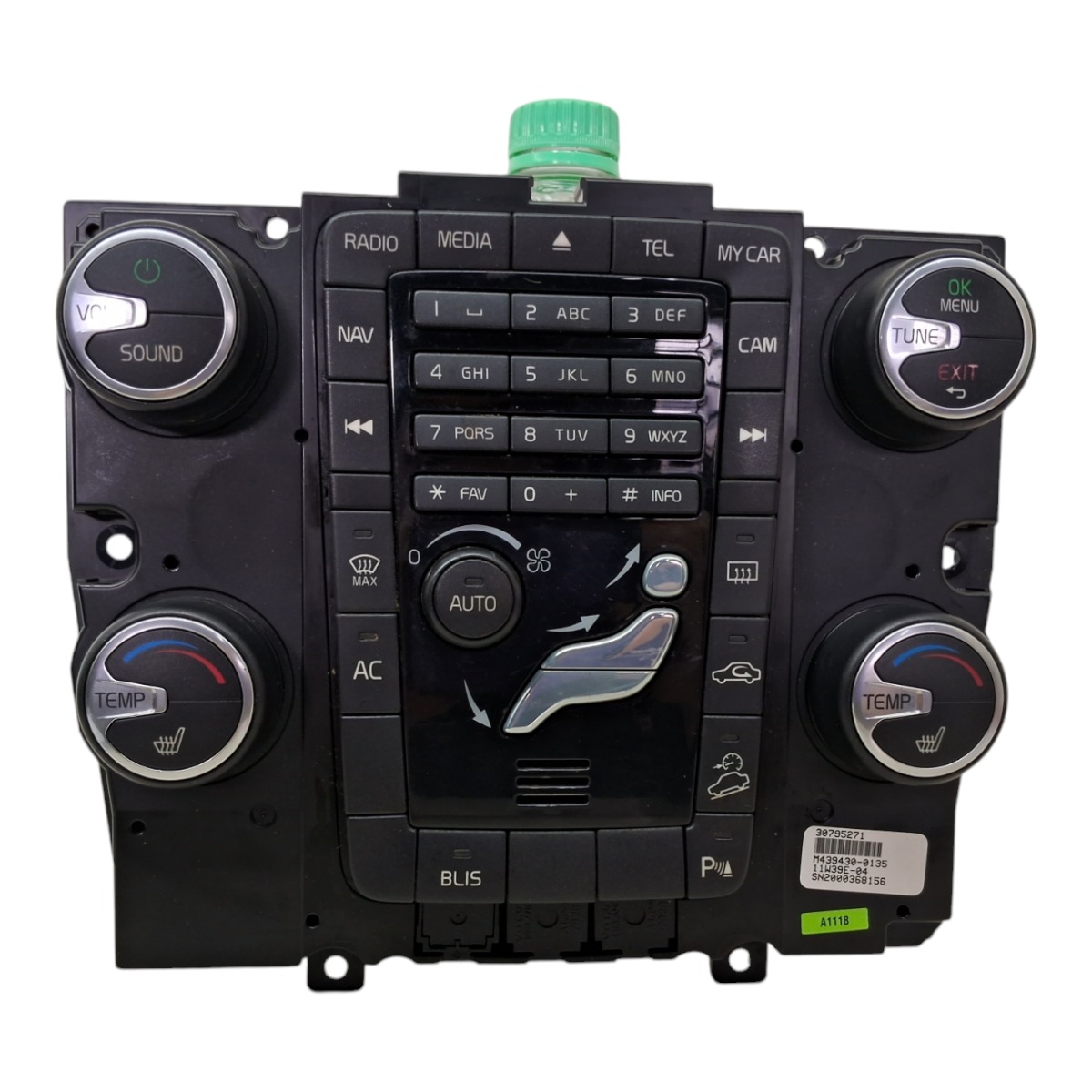 Controle Ar Condicionado Volvo Xc60 2010 Preto