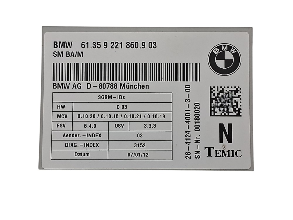 Modulo Banco Motorista Bmw X1 2012 7