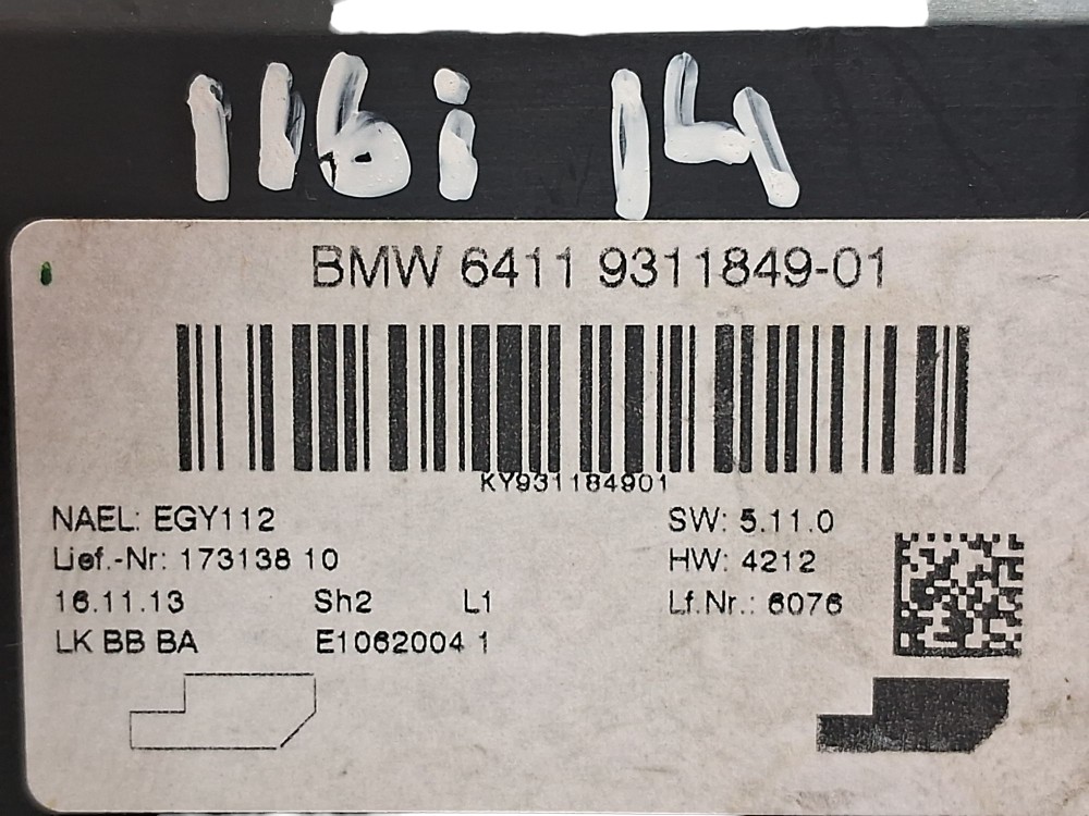 Modulo Ar Condicionado Bmw 116i N13 1.6 2014 6