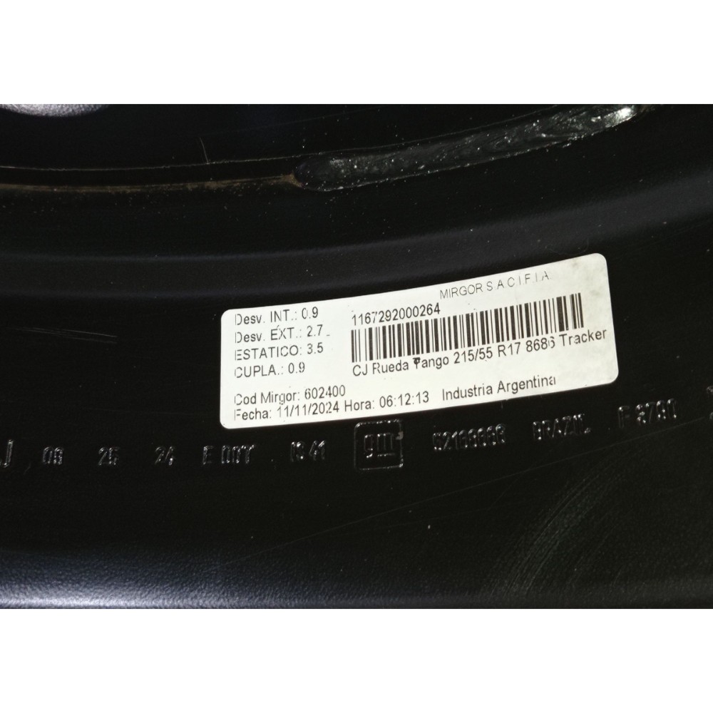 RODA ARO 17 CHEVROLET TRACKER 2021 A 2025 6