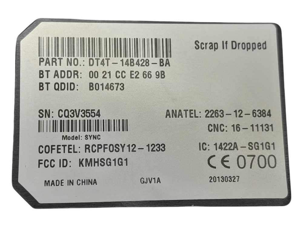 Modulo Conforto Bluetooth Ford Edge 3.5 V6 Gas Aut 2013 8