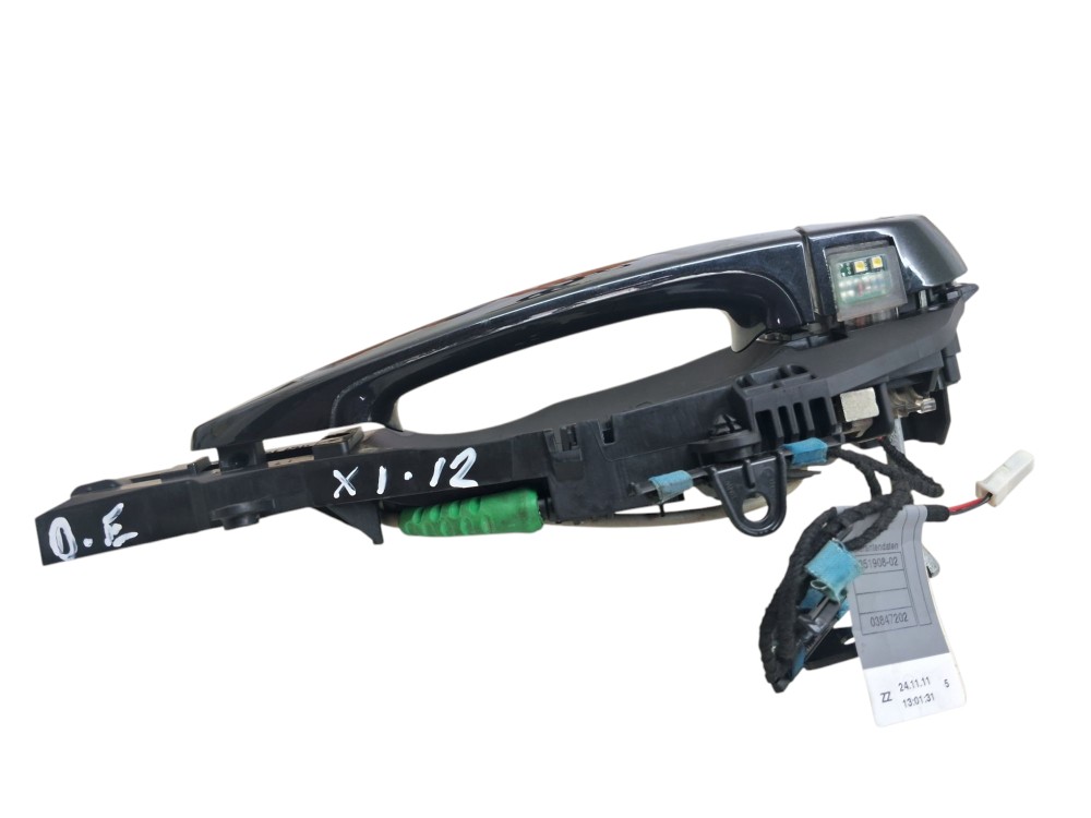 Macaneta Externa Porta Dianteira Esquerda Bmw X1 2012 Preto Dianteira 2