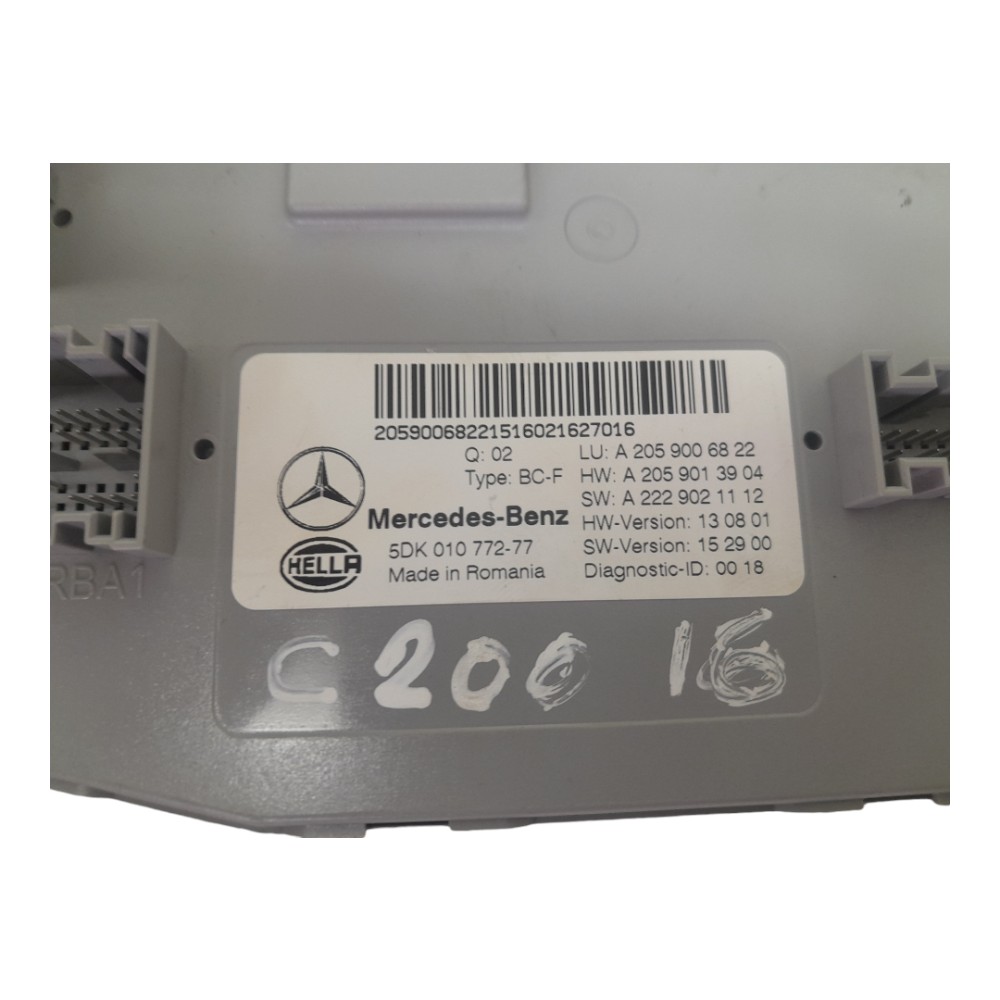 Módulo Conforto Mercedes C200 2.0 16v Turbo Gas Aut 2016 7