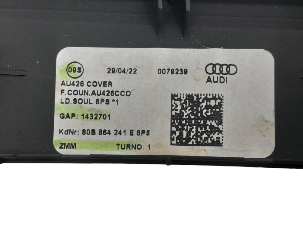 Moldura Console Trambulador Audi Q5 Tfsi 2.0 Turbo Gas 2022 6