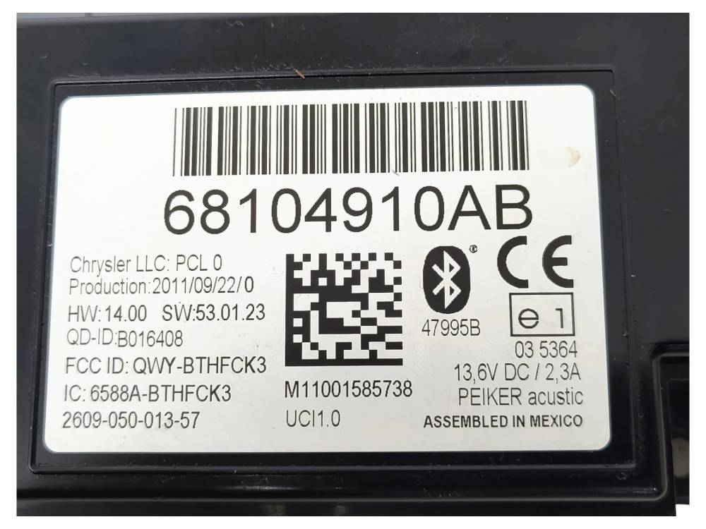 Modulo Bluetooth Jeep Grand Cherokee Laredo 3.6 V6 2012 7