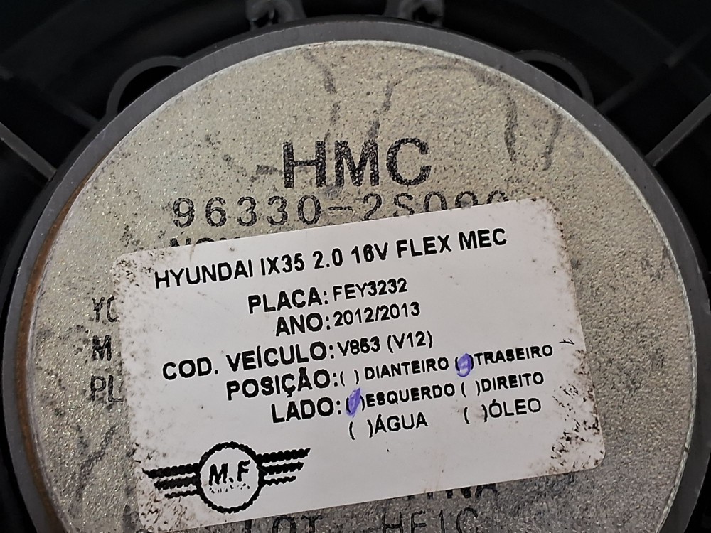 Alto Falante Porta Traseira Esquerda Hyundai Ix35 2013 Preto 5