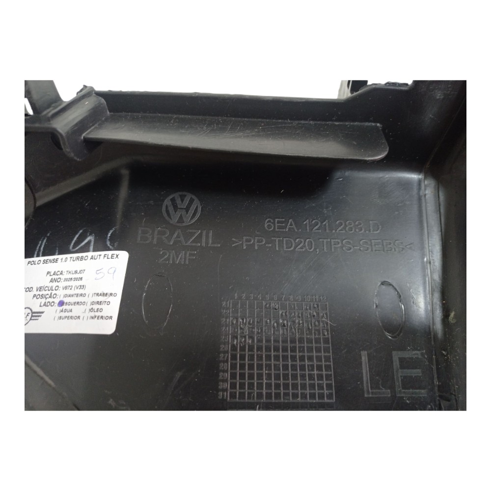 Defletor Radiador Esquerdo Volkswagen Polo Sense 1.0 2026 5