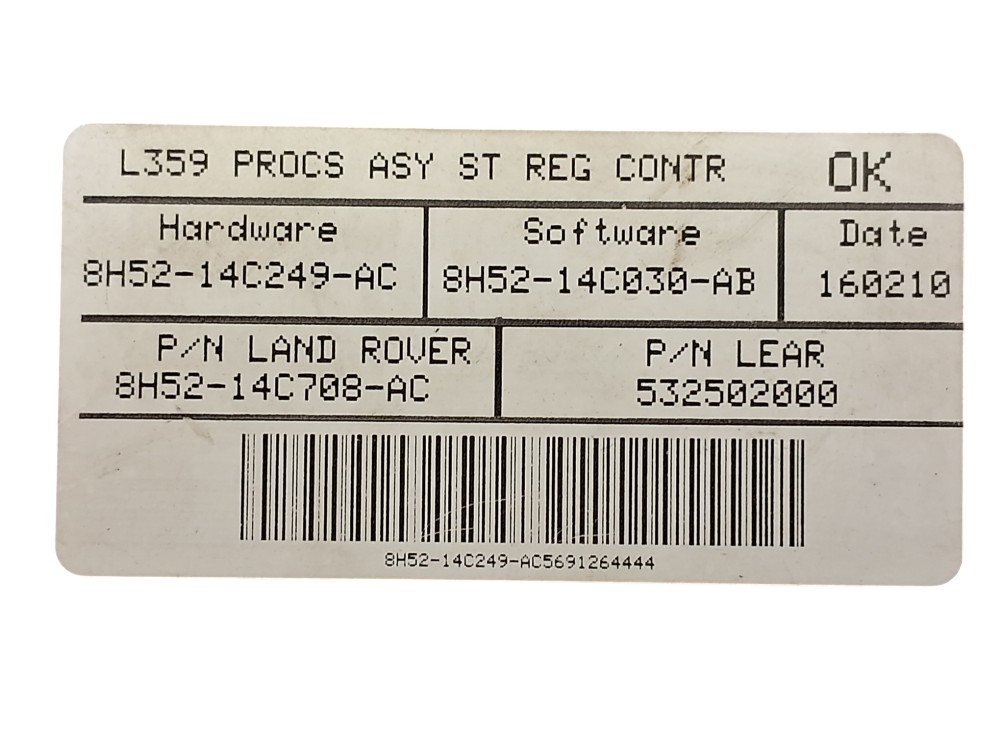 Modulo Banco Dianteiro Esquerdo Land Rover Freelander 2 2010 Preto 9