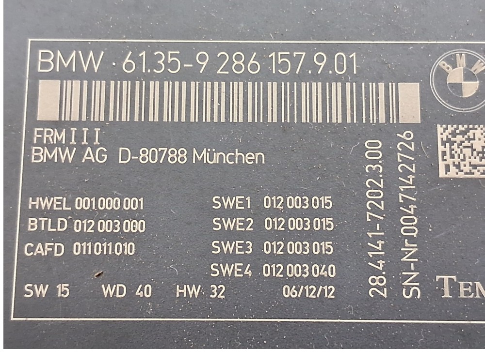 Modulo Ecu Controle Bmw X3 Xdrive20i 2.0 2013 8