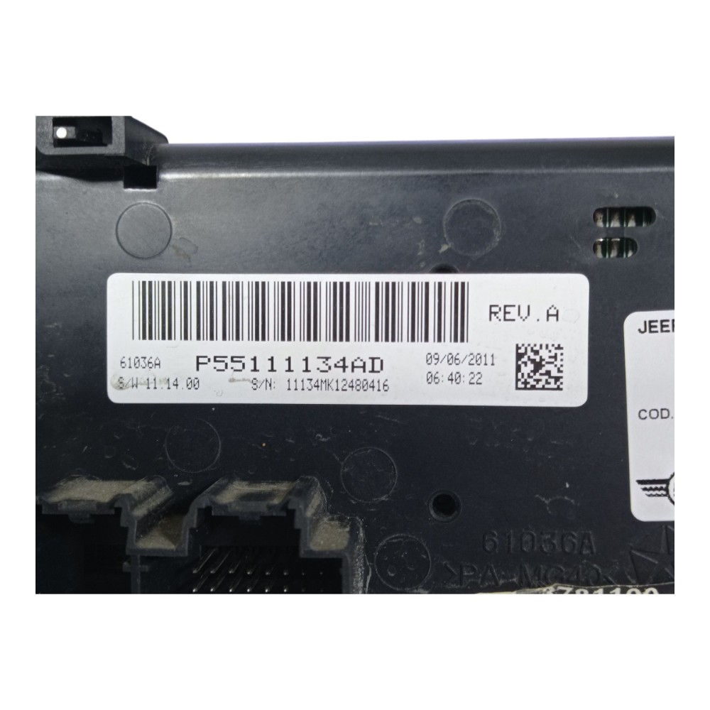 Comando Controle Ar Condicionado Jeep Compass 2.0 Duall 2012 6