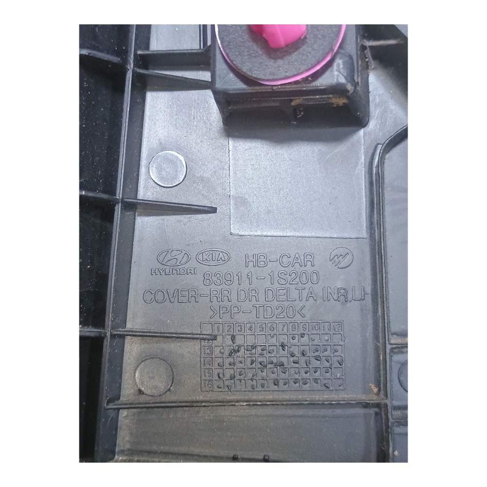 Acabamento Interno Porta Traseira Esquerda Hyundai Hb20 2018 Preto 7