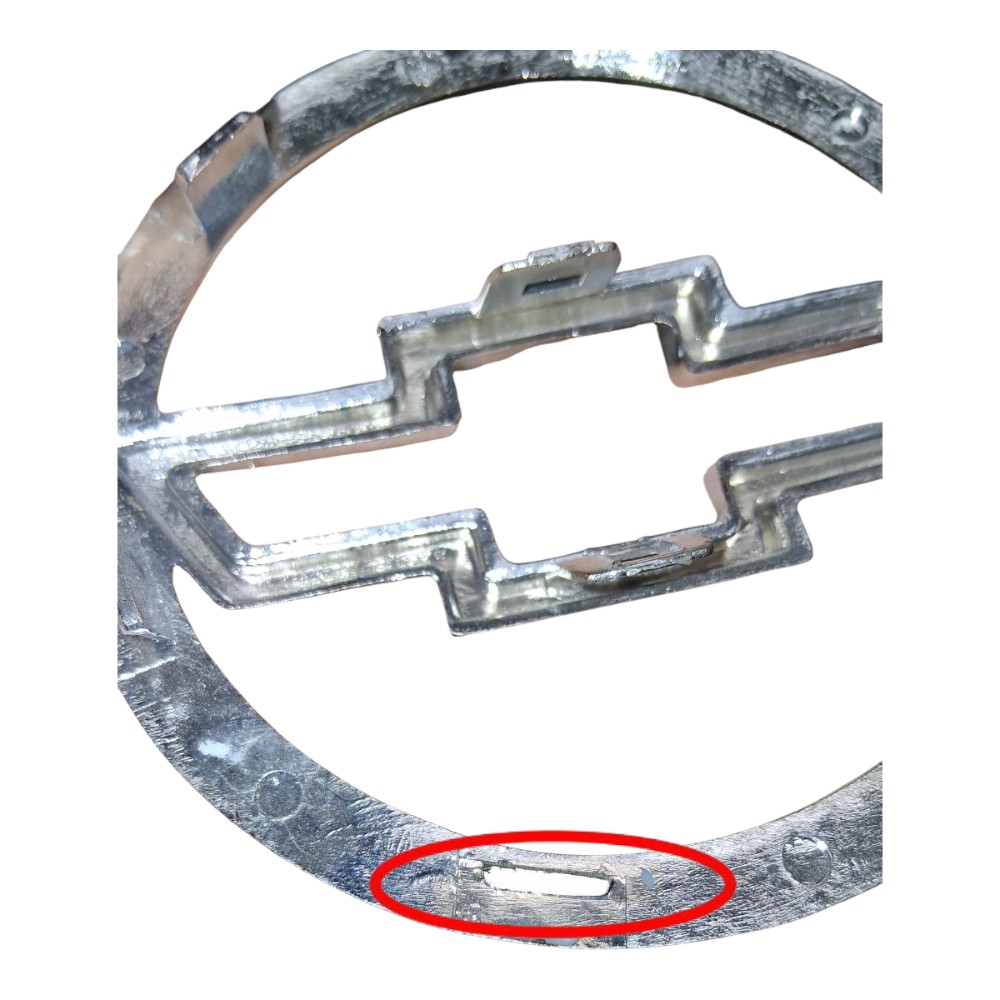 Emblema Cromado Grade Vectra 2002 A 2005 *detalhe Prata 5