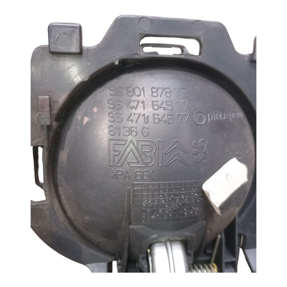 Maçaneta Interna Porta Diant Esquerda Citroen C3 2003 À 2012 Preto/prata Dianteira/traseira 4