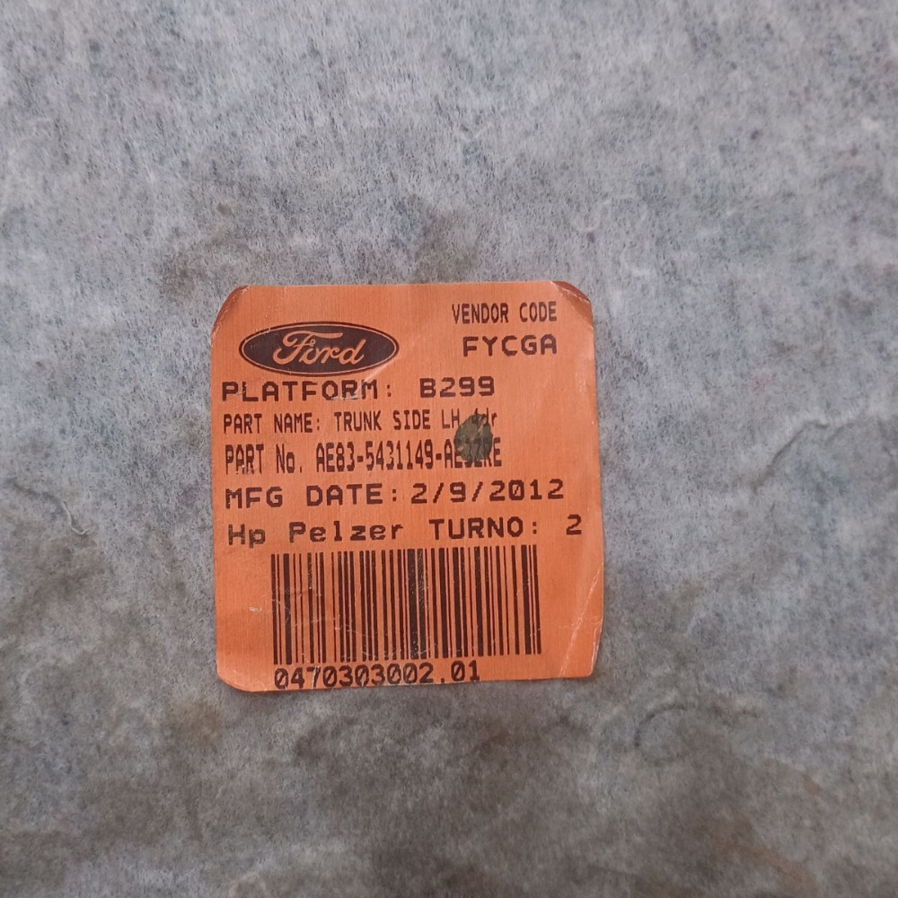 Forro Esquerdo Porta Malas New Fiesta sedan 2011 A 2013 Ae83543114 5