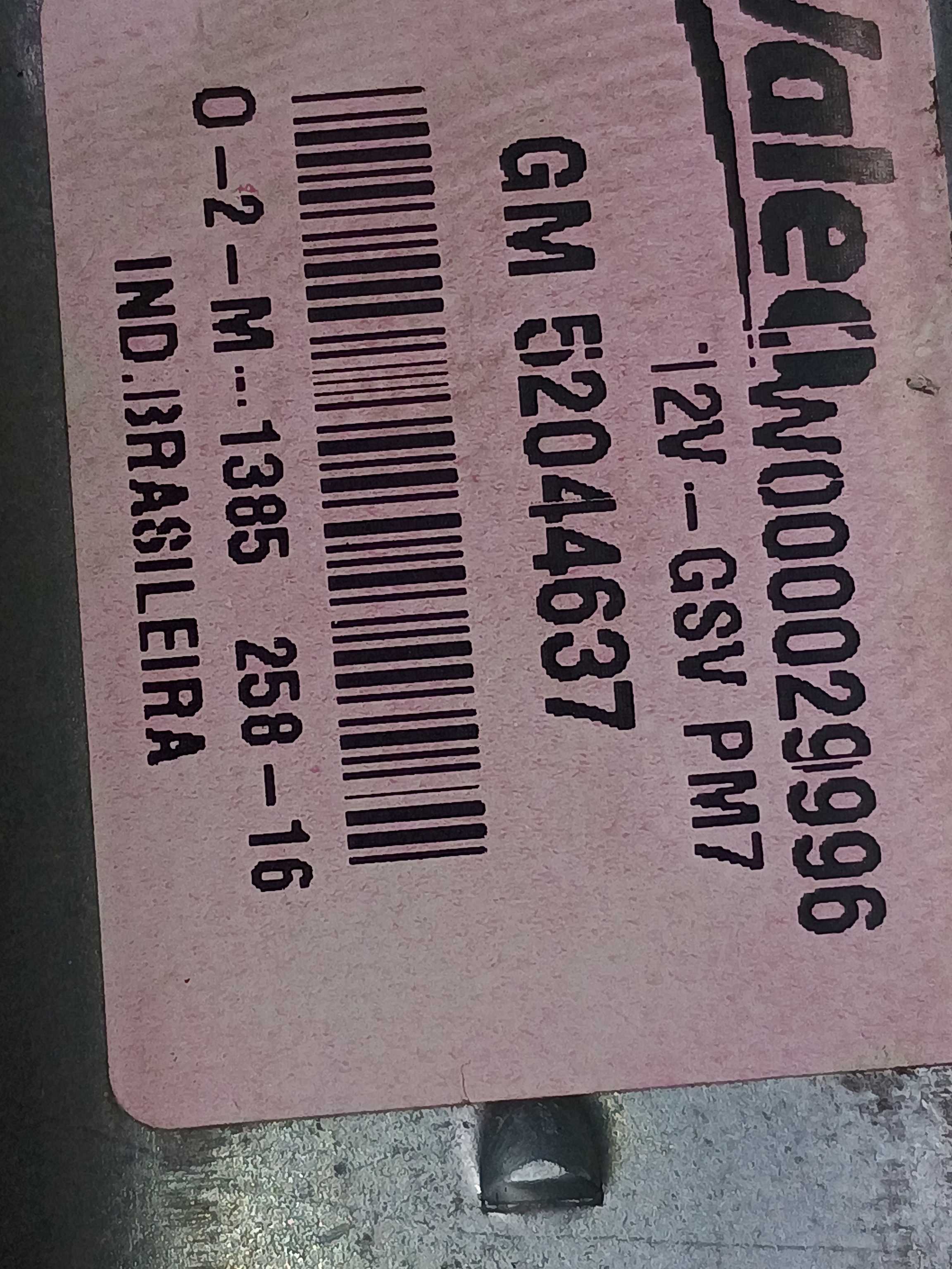 Motor Limpador Traseiro Gm Spin 1.8 2016  52044637 3
