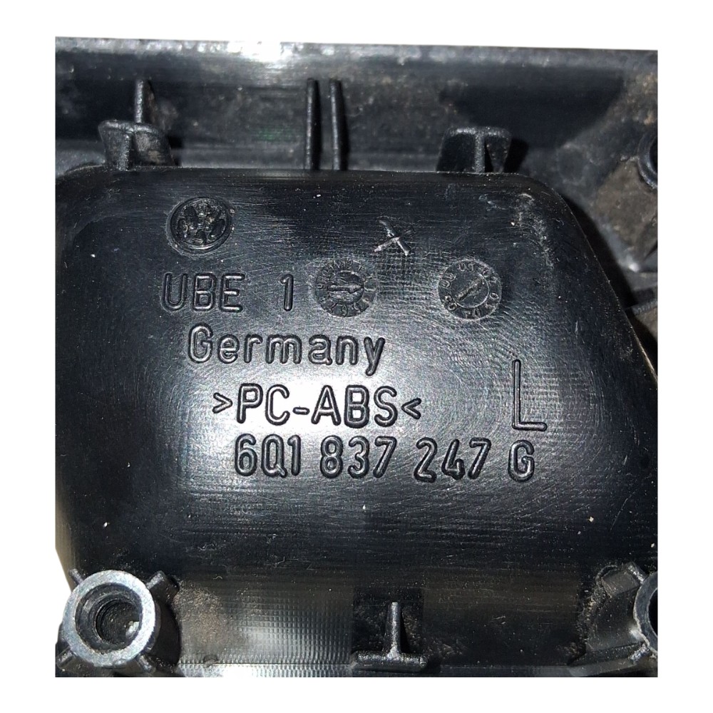 Moldura Maçaneta Interna Porta Diant Esq Vw Polo Sedan 2008 Preto Dianteira 6